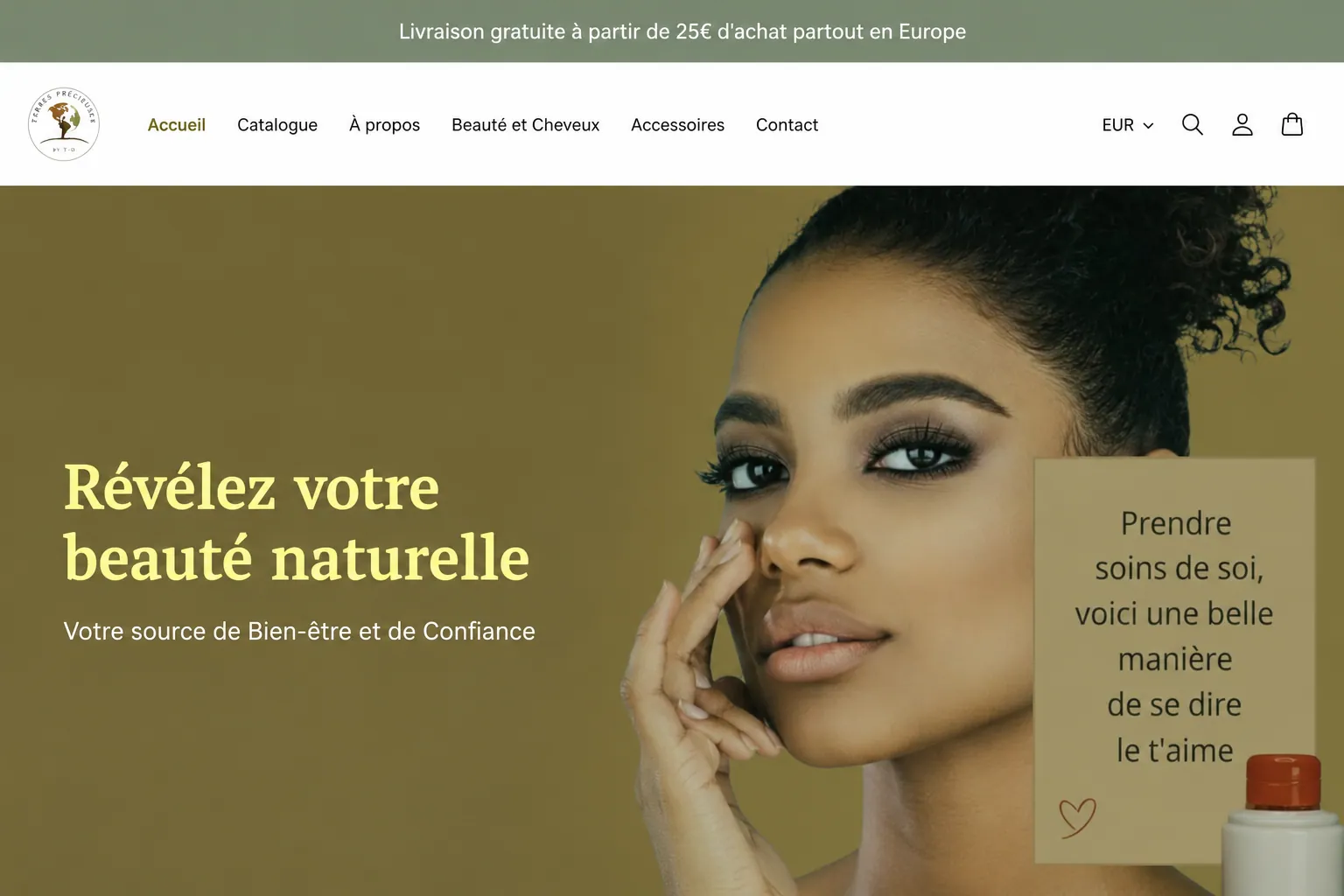 Site WordPress TED Business — boutique en ligne produits africains